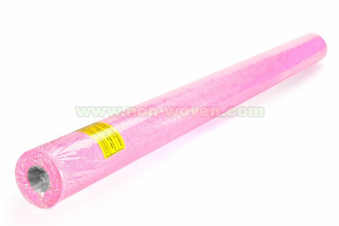 Pink floral wrapping nonwoven fabric rolls