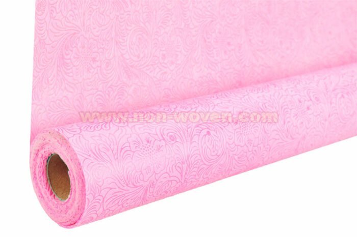 Pink floral wrapping nonwoven fabric