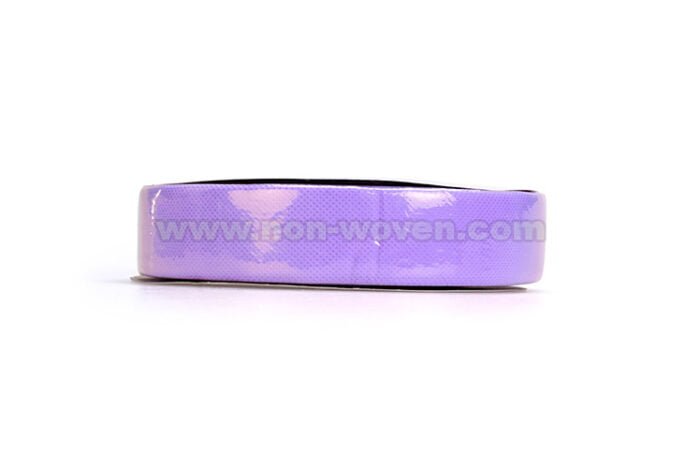 L.purple non woven flower wrapping paper