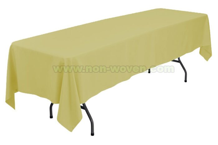 10#-Golden-Yellow Rectansgle tablecloths (1)