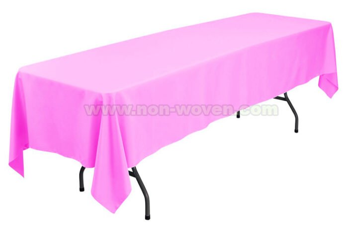 25#-pink Rectansgle table cover (1)