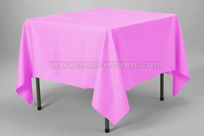 25#-pink Square table cover (2)
