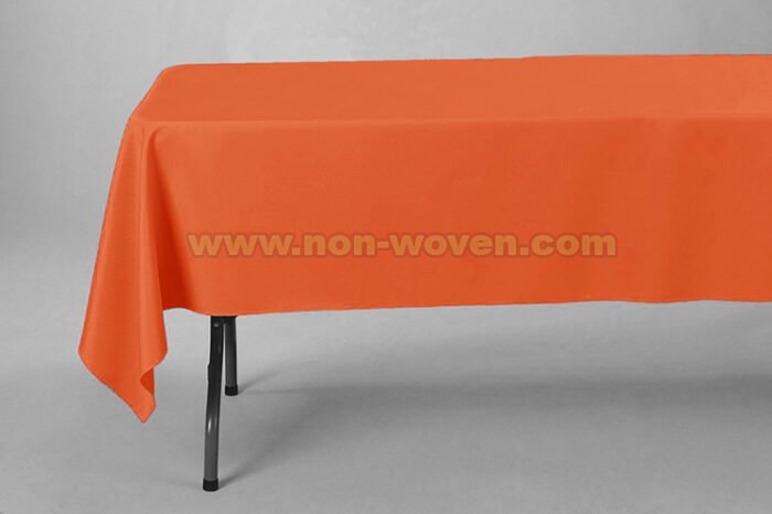 6#-Orange Rectansgle tablecloths (2)