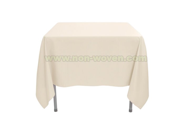 8#-Beige Square tablecloths (1)