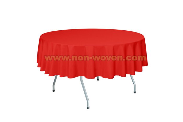 Circle 5# Red Tablecloth