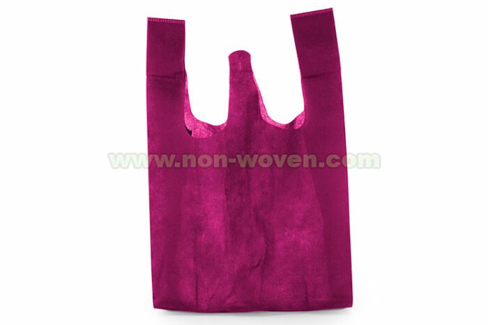 Non-woven-T-shirt-Bag-34-Maroon-5