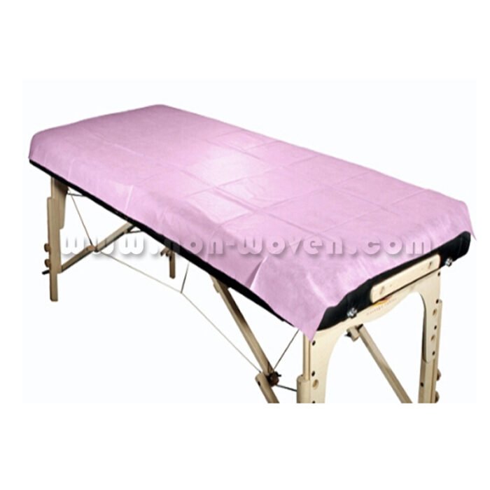 Disposable Spa Non woven Bed Sheets Pink - Image 4