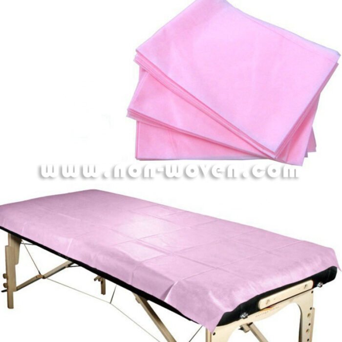 Disposable Spa Non woven Bed Sheets Pink - Image 9