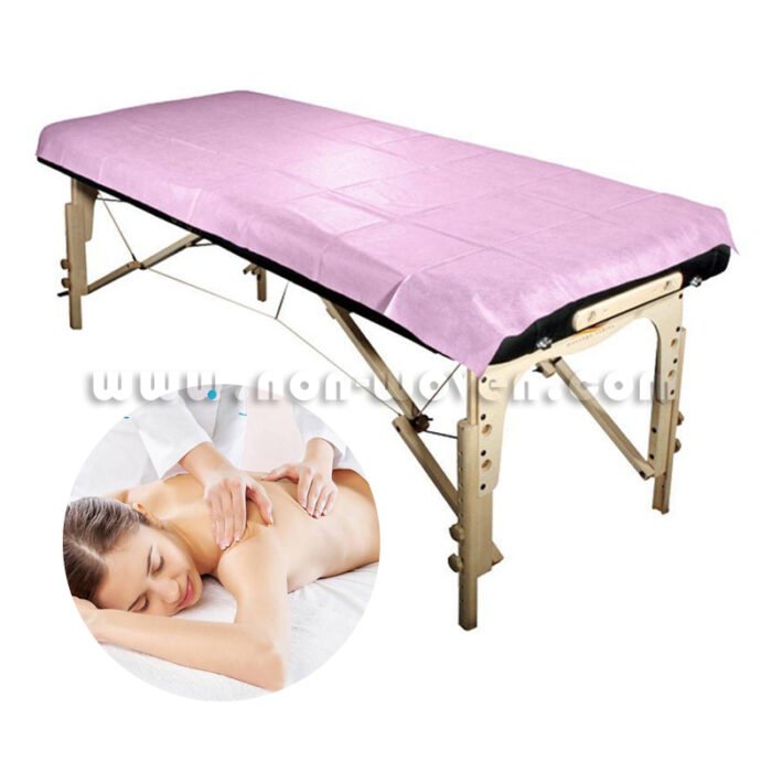 Disposable Spa Non woven Bed Sheets Pink