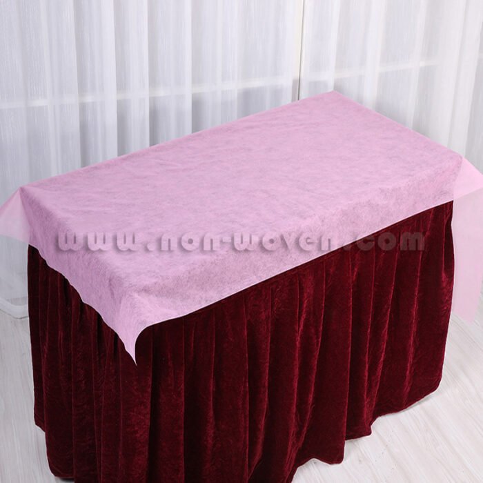 Disposable Spa Non woven Bed Sheets Pink - Image 7